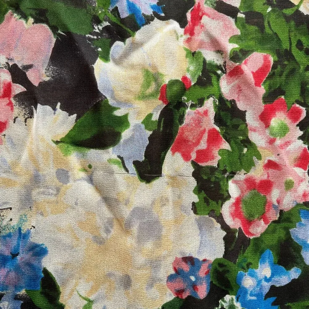 Vintage Larkspur, Peonies, and Canterbury Bells by Laura Coombs Hills Silk Scarf